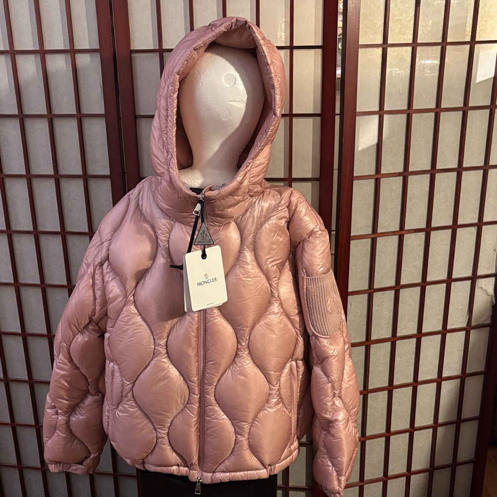 Moncler Mauve Puffer Jacket with Hood